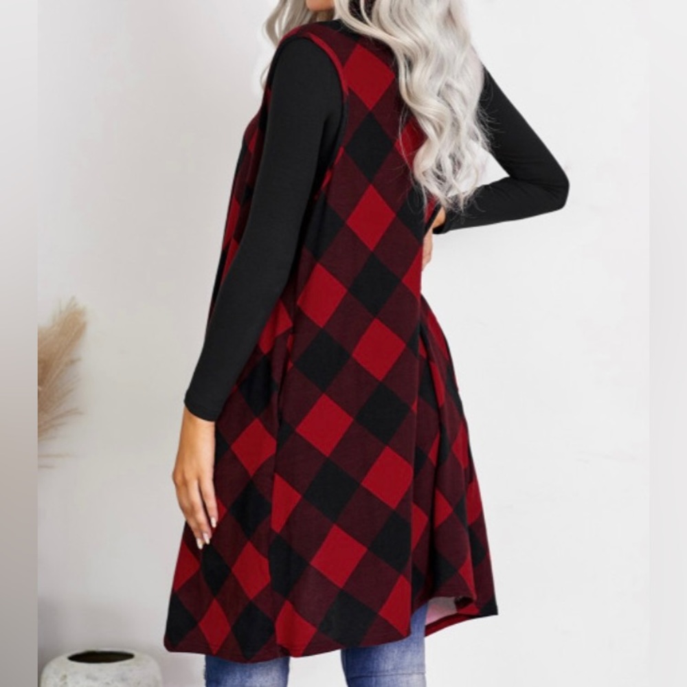 New buffalo plaid vest